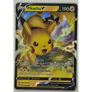 Pokémon TCG - Pikachu V #043/185 Ultra Rare,Holo SWSH04: Vivid Voltage NM